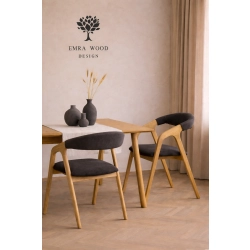 PRODUCENT Krzesło Dębowe KR-201 Kolor Tkaniny Grafitowy